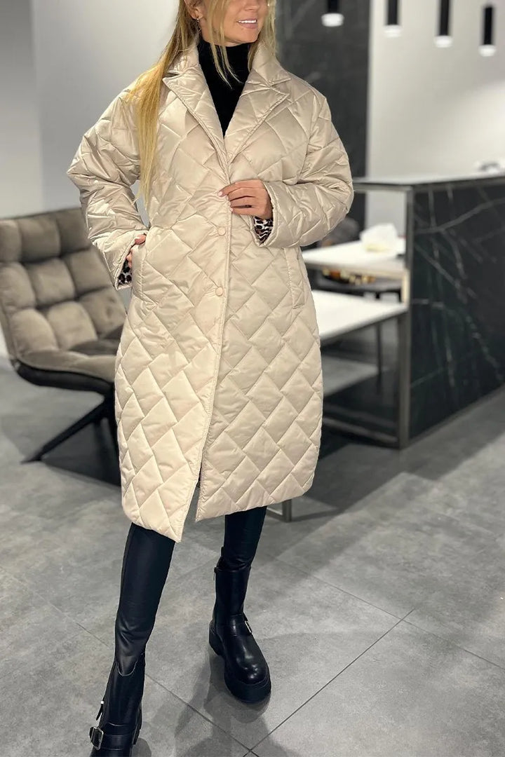 Kelly™ | Timeless Leopard-Lined Elegance Coat