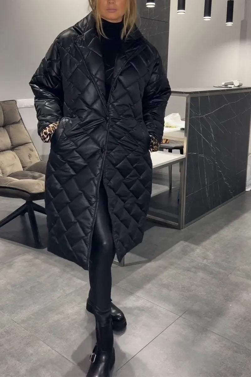 Kelly™ | Timeless Leopard-Lined Elegance Coat
