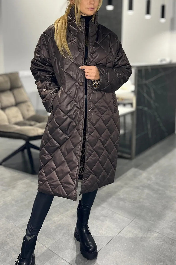 Kelly™ | Timeless Leopard-Lined Elegance Coat