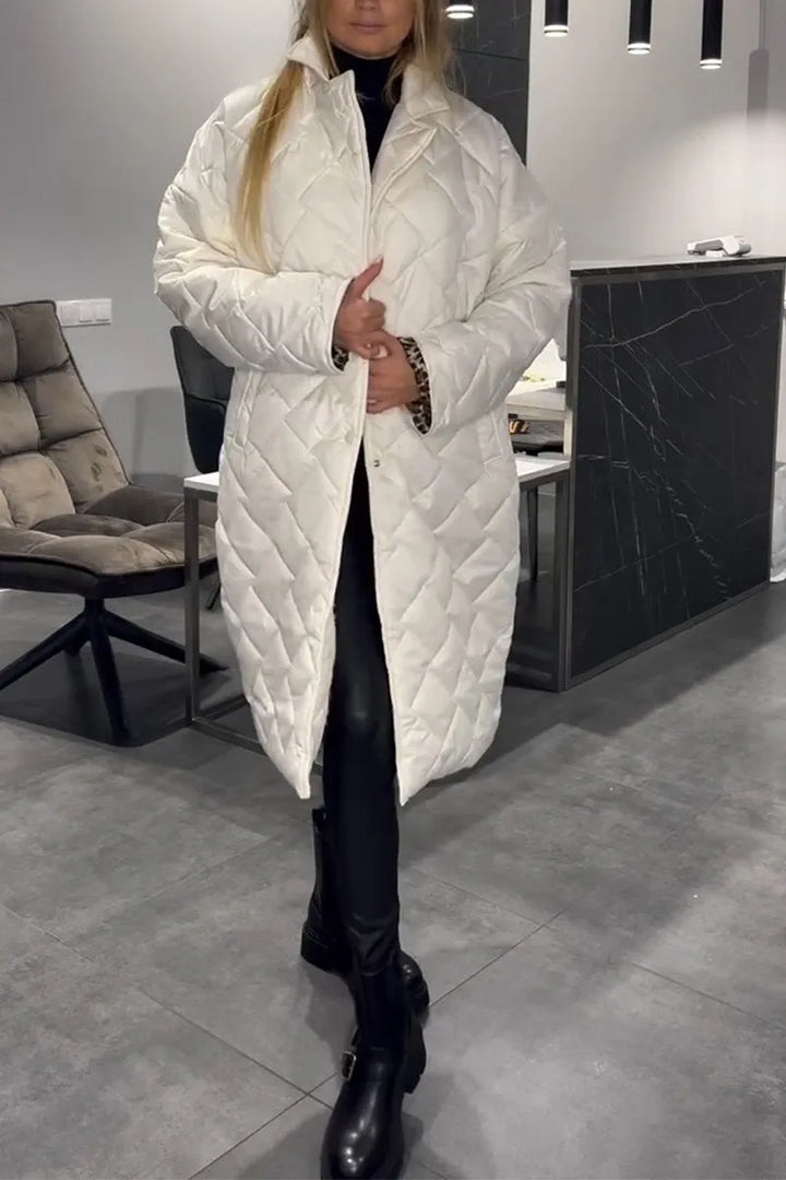 Kelly™ | Timeless Leopard-Lined Elegance Coat