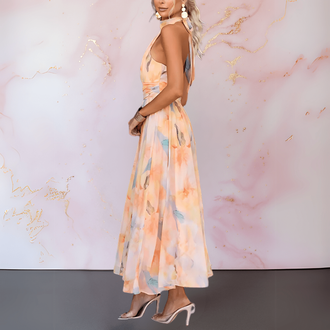 Giselle™ | Watercolour Halterneck Dress