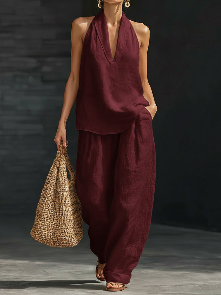 Leilani™ | Conjunto minimalista de dos piezas de lino
