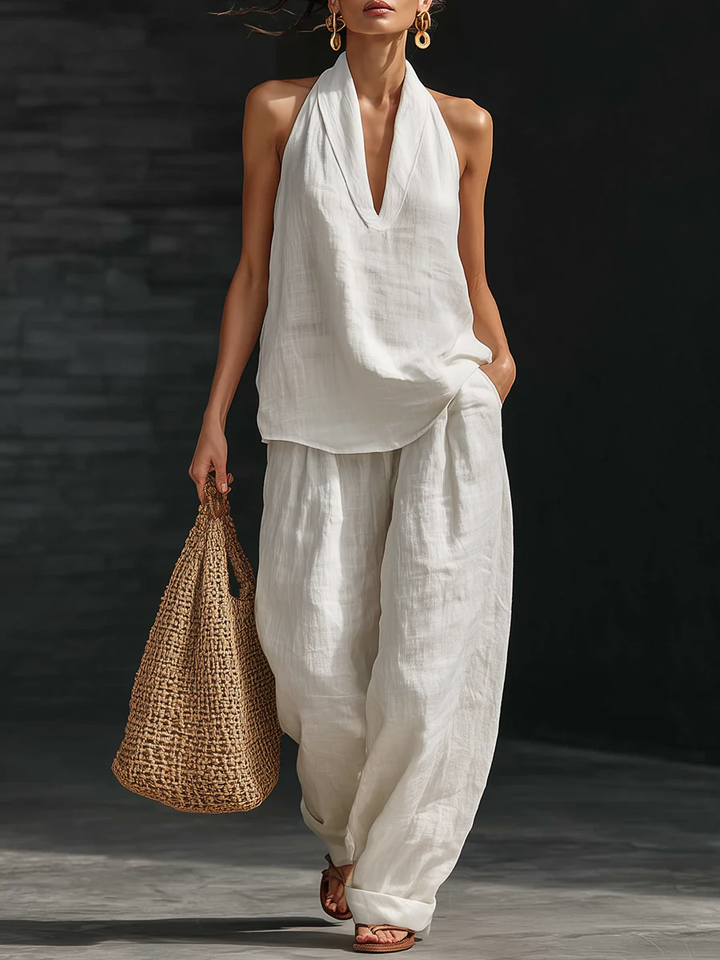 Leilani™ | Conjunto minimalista de dos piezas de lino