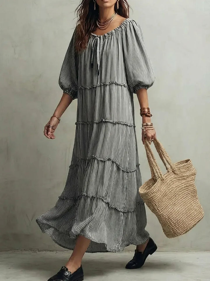 Aurora™ | Vestido midi de lino con capas