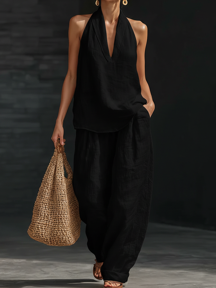 Leilani™ | Conjunto minimalista de dos piezas de lino