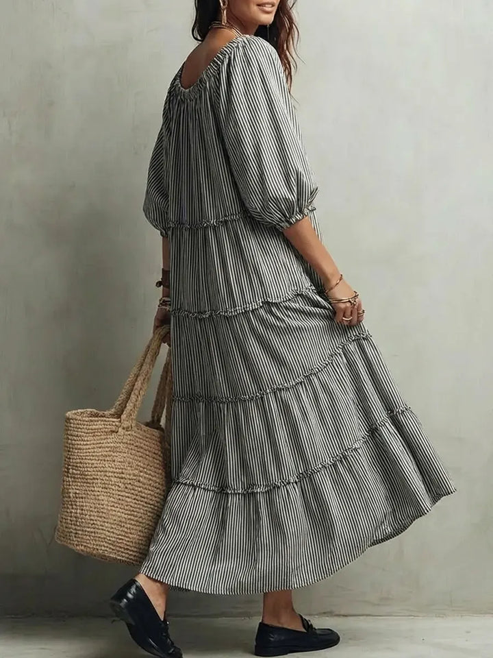 Aurora™ | Vestido midi de lino con capas