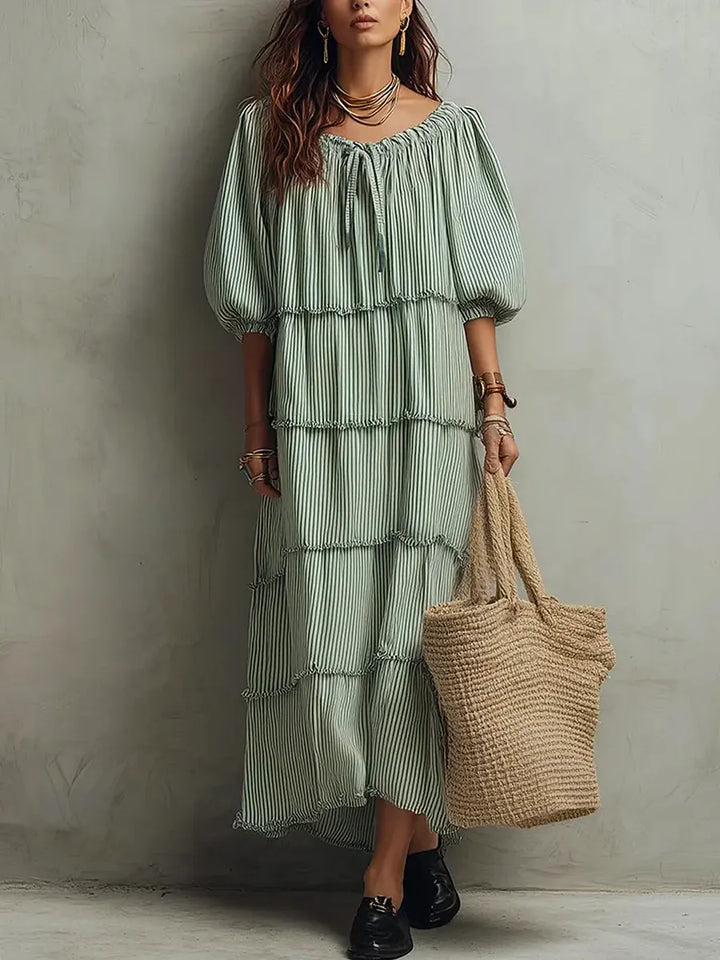 Aurora™ | Vestido midi de lino con capas