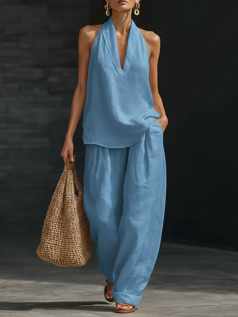 Leilani™ | Conjunto minimalista de dos piezas de lino